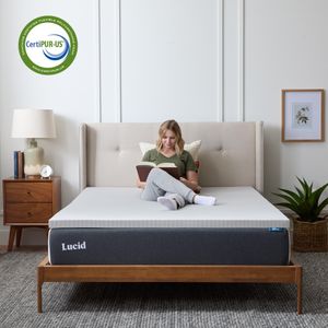 LUCID 3-Inch Memory Foam Mattress Topper – Queen Size