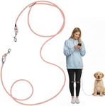 Léwind 8.2ft Hands Free Dog Leash,Versatile Waist & Crossbody Lead for Medium Dogs,Waterproof & Adjustable for Running Jogging Walking, 360° Swivel Metal Buckle (Pink)