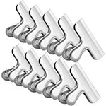 IPOW 10 Pack 3 Inch Wide Stainless Steel Solid Fresh-Keeping Chip Clips Heavy Duty Food Bag Clamp,All-Purpose Air Tight Grip Clips for Kitchen Office to Seal Coffee Bags,Paper Sheets