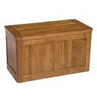 Hallowood London Solid Oak Large Blanket Box, Wooden Box with Thick Top, Toy Storage Trunk Chest for Living Room, Ottoman Storage Box, Wooden Ottoman, Storage with Lid for Bedroom