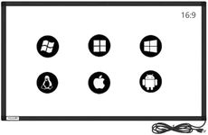 GreenTouch 55 inch 10 Points IR Touch Frame Infrared Touch Screen Without Glass USB Interface Free-Drive for Touch Monitor, Interactive White Board, Digital Kiosks and Interactive Displays