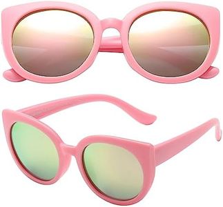 PolarSpex Girls Sunglasses-Polarized Toddler Cat Eye Sunglasses-Unbreakable & Fashionable Kids Sunglasses for Girls Age 2-8