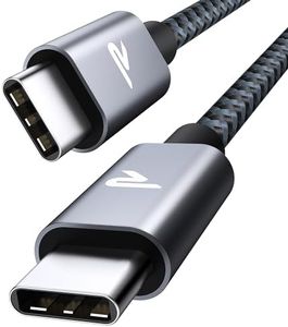 RAMPOW Cable USB C, 100W Cable USB C vers USB C, Cable iPhone 16, Cable USB C Charge rapide, Cable iPhone 15 avec puce E-Mark Nylon Tressé pour iPhone 16/15, Macbook, iPad, Samsung S24/S23/S22-2M