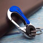 Techpro Stainless Steel Keychain Heavy Duty For Men And Women, Blue