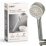 Curo Skin Chrome Filtered Shower Head - Filters Chlorine, Heavy Metals & Impurities Found in Water - Improves Quality of Skin & Hair - High Pressure - Quick & Easy to Install (Chrome)