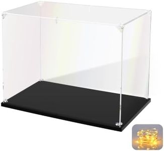 KOLIPI Acrylic Display Case for Collectibles Assemble Clear Acrylic Display Box for Lego Alternative Glass Case for Showcasing Figures Doll Toys Home Storage(14x9x11 inch, 36x22x27 cm)