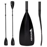 Abahub 1 x 4 Section Carbon SUP Paddle/Kayak Oar, Adjustable Stand up Paddleboard Paddles, Lightweight Carbon Shaft Black Plastic Blade