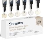 Bone & Almond Color Surface Repair Kit - Fix Chips & Defects in Minutes | Repair Tiles Bathroom Fixtures and Countertops with Ease | for Porcelain Ceramic Fiberglass Corian and Enameled Surfaces