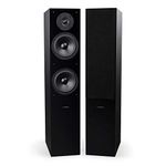 Fluance Elite High Definition Two-Way Floorstanding Loudspeakers for 2-Channel Stereo Listening or Home Theater System - Black Ash/Pair