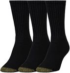 Gold Toe womens 3 Pack Ultratec Crew athletic socks, Black, 9 11 US