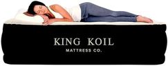 King Koil Pillow Top Plush Queen Air Mattress With Built-in High-Speed Pump Best For Home, Camping, Guests, 20" Queen Size Luxury Double Airbed Adjustable Blow Up Mattress, Waterproof, 1-Year Warranty