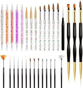 MelodySusie 31Pcs Nail Art Brushes Nail Art Tool Set,Nail Dotting Tools Striping Nail Art Brushes for Liner Brushes Nail Drawing Pen For Nail Design for Home and Salon Use