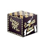 8" Graduation Black Card Box with 24 PCS greeting card - Black/Gold-Foil Satin Ribbon & Cards Label - 8"x8" Large Perfect for Money & Gifts at Wedding Receptions, Birthdays, Graduations, Bridal & Baby Showers by Merry Expressions