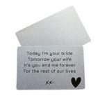 Gift To Groom From Bride, Wedding Day Gift For Groom, Husband To Be Gift, To My Groom On Our Wedding Day, Wallet Card Keepsake