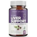 Liver Cleanse by Plant of Life | Detox & Repair Formula | Herbal Liver Support Supplement | Advanced Care | Milk Thistle Dandelion Root Turmeric, Artichoke Extract for Liver Health | Silymarin | 60 Capsules | 30 Days Supply