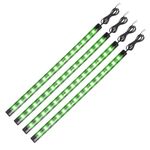 EverBright 4-Pack Green 30CM 5050 12-SMD DC 12V Flexible LED Strip Light Waterproof Car Motorcycles Decoration Light Interior Exterior Bulbs Vehicle DRL Day Running with Built-in 3M Tape