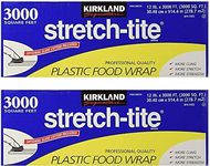 Kirkland Signature Stretch-Tite Plastic Food Wrap - Parent (6000 SQ. FT (2 Pack, 12" x 3000 SQ. FT Each))