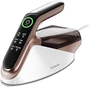 Newbealer Steam Generator Iron, 1500W Turbo Steamer for Clothes, 2 Bar Pressure Clothes Iron, 4 Steam & 4 Dry Heat Modes, Fast Heat-Up, 350ml Detachable Tank, Auto-Off, Self-Cleaning (Gold)