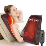 COMFIER Back Massager with Heat, 3D Deep Kneading Shiatsu Neck and Back Massager with Vibration and Heat, Neck Back Massage Pillow as Gift for Women and Ho
