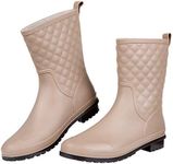 Women's Mid Calf Khaki Rain Boots W