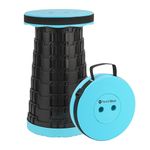 WedDecor Portable Folding Stool Lightweight Yet More Sturdy with Load Capacity 180KG, Retractable Plastic Foldable Collapsible Stool for Camping Fishing Hiking BBQ Outdoors Indoors Kitchen, Light Blue