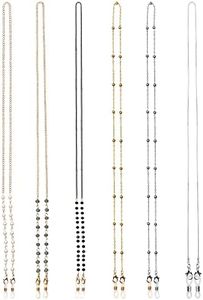 LAOYE 6 Pcs Chaine Lunette Attache Femme - Cordon Fil Ficelle à lunette Sangle, Homme Accessoire Accroche