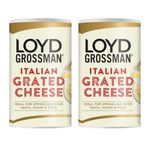 Cheese Sprinkler Bundle Consisting of Loyd Grossman Italian Grated Cheese 80g (2 Pack)