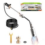 Propane Torch Weed Burner Kit, ETOOLAB Weed Torch Output 1,800,000 BTU with Self Igniter Blow Torch with 9.8FT Hose for Flame Torch Weeds, Roof Asphalt, Ice Snow, Road Marking, Garden Torch