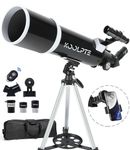 Telescope for Adults & Beginner - 80mm Aperture 600mm Fully Multi-Coated High Transmission Coatings with AZ Mount Tripod Phone Adapter, Carrying Bag, Wireless Control