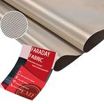 Faraday Fabric-EMI RFID Shielding-Block WiFi/RF Anti-Radiation Military Grade for Radiowave Microwave and Radiation Protection Nickel Copper Fabric, RFID Blocking Material 90cm x 110cm inch