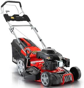 Baumr-AG 18" 224cc Electric Start Self Propelled Lawn Mower, 7 Height, Steel Deck, 6HP, 4-Stroke Petrol Lawnmower - 790SXe