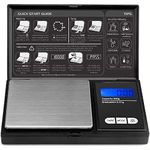 LUPO Digital Pocket Precision Scales 200 x 0.01g - Batteries Included - Accurate Portable Jewellery Food Weighing Scale with Back-lit LCD Display