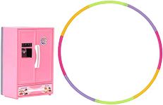 RATNA'S Plastic Toy Refrigerator, Pink & Ratna's Classic Hula Hoop Consists of 8 Inter-Lockable Pieces (Multicolour)