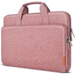 DOMISO 15.6 inch Laptop Sleeve Bag Water-Resistant Carrying Case with Handle for Lenovo Yoga 720 IdeaPad S510 320 ThinkPad T570 E575/Dell XPS 15/HP Envy Pavilion/Asus/15.6" Notebooks,Pink