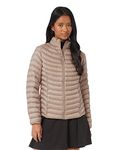 32 Degrees Women's Lightweight Recycled Poly-Fill Packable Jacket | Layering | Zippered Pockets | Water Repellent, Light Taupe, X-Large