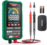 TESMEN TSM-522S Digital Multimeter, TRMS 4000 Counts Voltage Tester, Voltmeter Measures AC/DC Voltage, Capacitance, NCV, Diode, Resistance, Continuity, Frequency & Live Wire for Household, DIY-Green