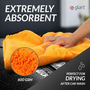 Glart XXL Car Drying Towel – Ultra Absorbent, Orange
