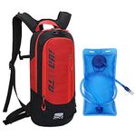 Croogo Hydration Backpack with 2L Water Bladder Outdoors Hydration Pack Adjustable Waist Outdoor Gear for Cycling,Red-SD-OT04
