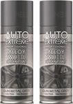 HitlineUK 2 x 400ml Alloy Wheel Grey Spray Paint | Premium Wheel Paint | Corrosion Resistant | Restore & Refurbish | Ideal for Alloy Wheels