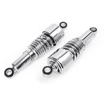 Luckmart Motorcycles 10.5" Air Shocks Absorber Rear Suspension 249LBS Eye to Eye 267mm Universal Fit For Honda Suzuki Yamaha Kawasaki Chrome (1 Pair)