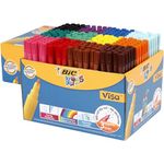 BIC Kids Visa Felt Tip Pens, Fine Tip, Very Vivid Colouring Pens, Washable Markers, Back to School Supplies, 288 Pack