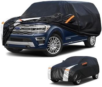 Cotryvox Large SUV Car Cover for Ford Expedition MAX 100% Waterproof All Weather, Heavy Duty Outdoor Full Exterior Covers Rain Sun Wind UV Protection.