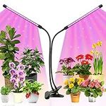 KEAWEO Grow Light, Grow Lights for Indoor Plants, LED Plant Growing Lamps Full Spectrum, 3/9/12H Timer, 10 Dimmable Levels, 3 Switch Modes, Adjustable Gooseneck LEDs Grow Light for Various Plant