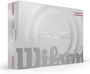 Wilson Duo Soft Balle DE Golf TRK360 12 BALLES, Blanc/Rouge