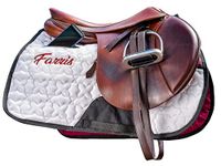 FARRIS Horse Saddle Pad with Safe Storage Pocket, Anti Slip Top, and a Girth Protector…