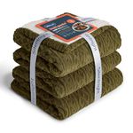 Silentnight Heat Genie Self Heating Giant Blanket - Cosy Warm Sherpa Fleece Throw with Unique Foil Layer to Retain Heat - Extra Large Reversible for Sofa Couch Bed Camping - 180x240cm, Green