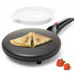 Moss & Stone Electric Crepe Maker With Auto Power Off, Portable Crepe Maker & Non-Stick Dipping Plate, On/Off Switch, Nonstick Coating & Automatic Temperature Control, Pan Apo