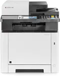 KYOCERA ECOSYS M5526cdw All-in-One Color Laser Printer (Print/Copy/Scan/Fax), 27 ppm, Up to Fine 1200 dpi, Gigabit Ethernet, Wireless & Wi-Fi Direct, Standard Duplex, 4.3in Touchscreen Panel, 512 MB