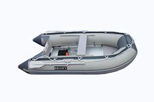 Boatify 9.8ft Inflatable Boat Raft Fishing Dinghy Pontoon Boat Kayak with Aluminum Floor-Grey