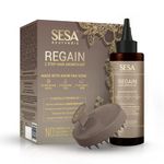 SESA Ayurvedic Regain 2 Step Hair Oil Growth Kit With 26 Herbs And 6 Essential Oils Promotes Hair Growth Help Reduces Hair Fall With Massager Natural Hair Oil For Women And Men, 100 Ml